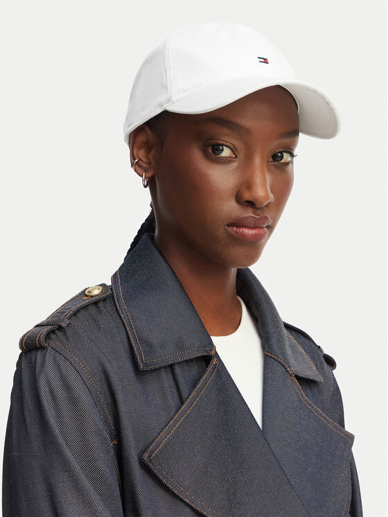 Tommy Hilfiger Cappellino Tommy Hilfiger Th Flag Soft 6 Panel Cap AW0AW17781 Bianco