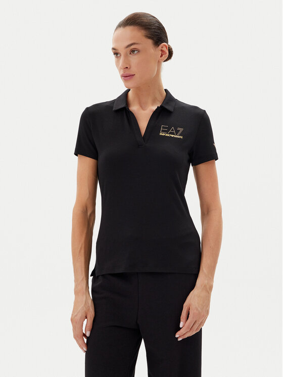 EA7 Emporio Armani EA7 Emporio Armani Polo 7W000266 AF12500 UC001 Crna Regular Fit