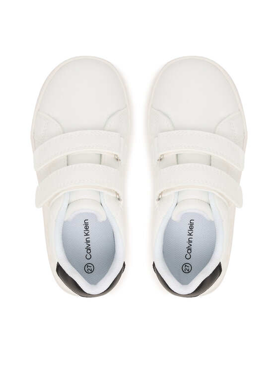 Calvin Klein Sneakersy Calvin Klein Low Cut Velcro V1X9-83275-1355 Biela