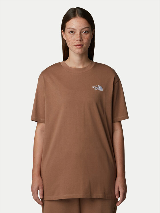 The North Face The North Face Póló Simple Dome NF0A87NQ Barna Oversize