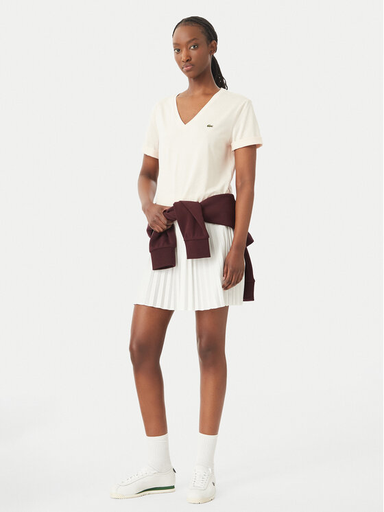 Lacoste Lacoste Футболка TF7300 Кремовий Regular Fit