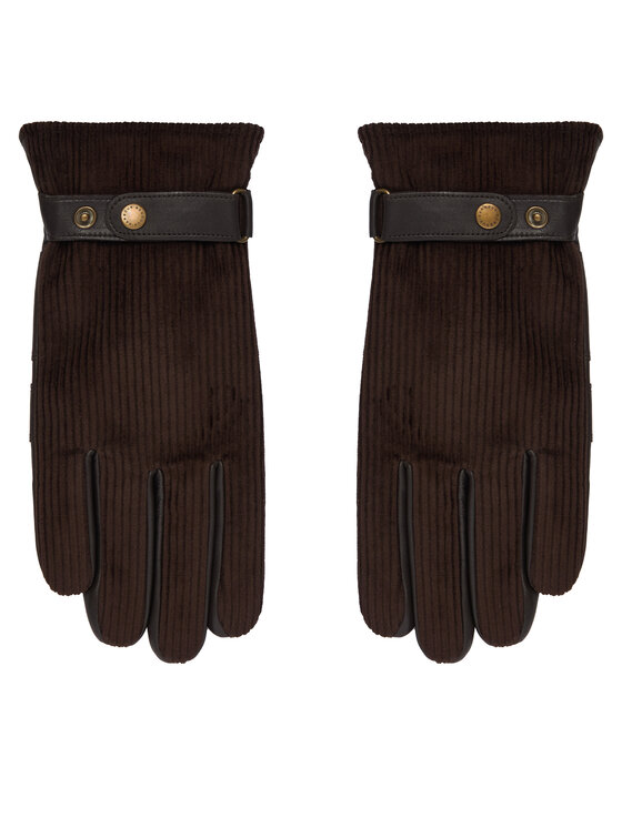 Barbour Rukavice Barbour Nelson MGL0137BR51 Tmavě hnědá