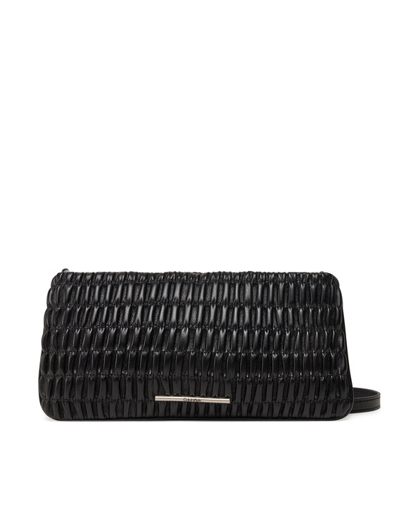 Calvin Klein Jeans Borsetta Calvin Klein Jeans Rouched Zip Top Bag LV04K3090G Nero
