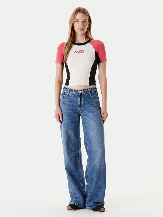 Guess Guess Футболка W5YR44 Z2YJ2 Écru Regular Fit