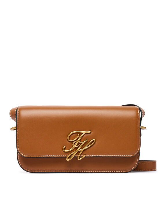 Tommy Hilfiger Soma Tommy Hilfiger Th Script Flap Crossover AW0AW18399 Brūns