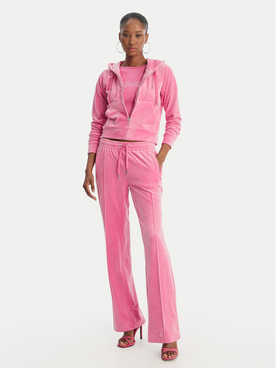 Juicy Couture Juicy Couture Spodnji del trenirke Tina JCWBJ126327 Roza Straight Leg