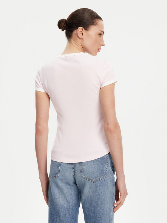 Tommy Hilfiger Tommy Hilfiger Marškinėliai WW0WW44581 Rožinė Slim Fit