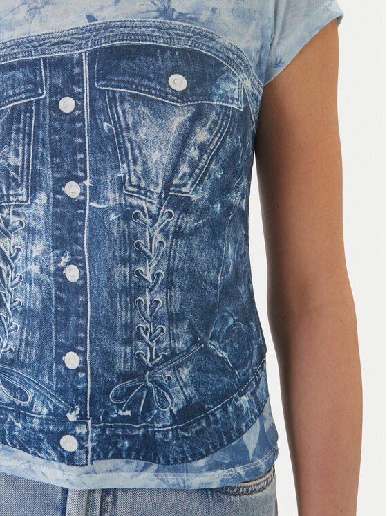 Guess Guess Футболка W6GI44 K3614 Голубий Regular Fit