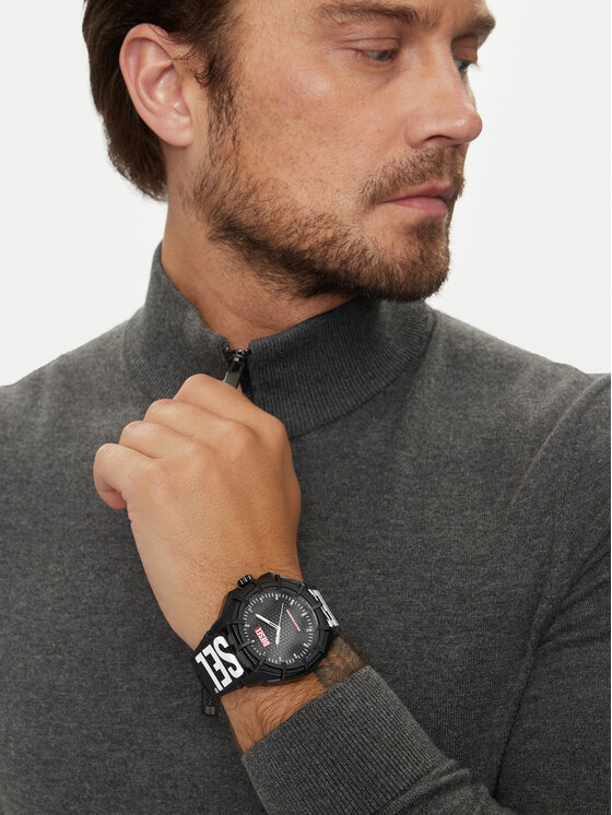 Diesel Годинник Diesel Framed Solar DZ4654 Чорний