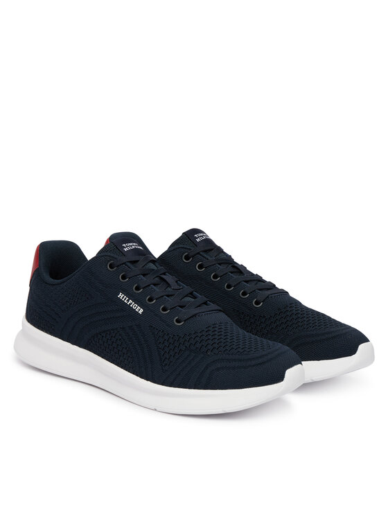 Tommy Hilfiger Laisvalaikio batai Tommy Hilfiger Lightweight Runner Mix FM0FM05755 Tamsiai mėlyna