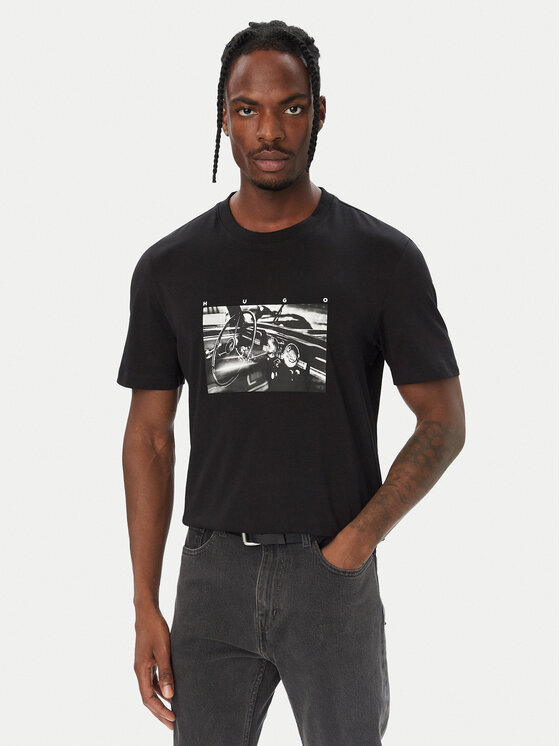 HUGO HUGO Camiseta Dikems 50568628 Negro Relaxed Fit