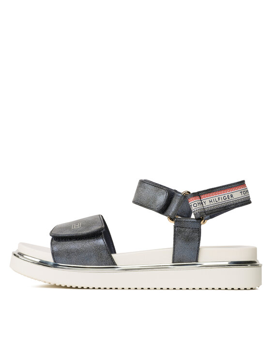 Tommy Hilfiger Sandale Tommy Hilfiger Platform Velcro Sandal T3A2-32760-0568 S Bleumarin