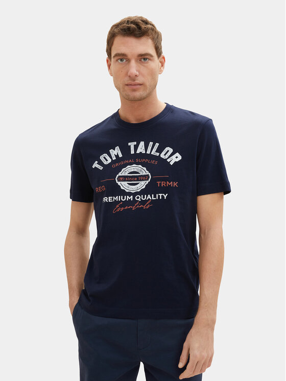 Tom Tailor Tom Tailor Marškinėliai 1037735 Tamsiai mėlyna Regular Fit