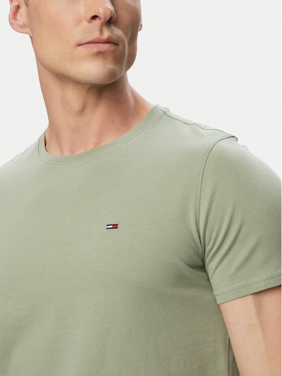 Tommy Jeans Tommy Jeans Póló DM0DM04411 Khaki Slim Fit