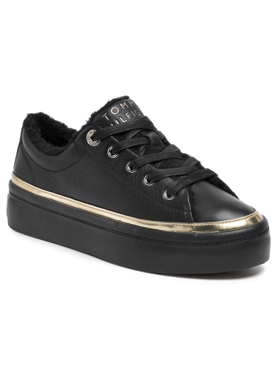 Tommy Hilfiger Zapatillas Tommy Hilfiger Cosy Lace Leather Sneaker FW0FW04538 Negro