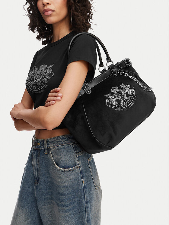 Juicy Couture Torbica Juicy Couture CEO-BIJXT8987WZC. Crna
