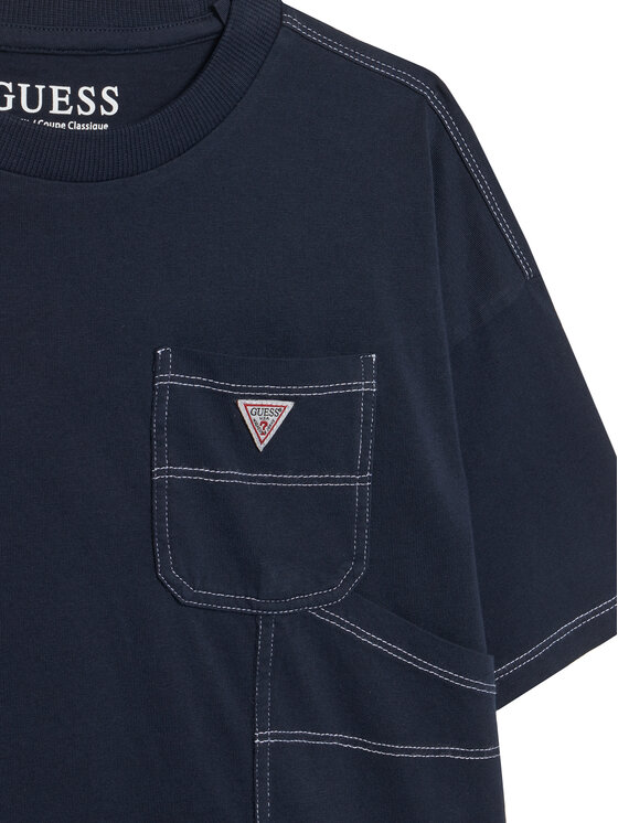 Guess Guess Camiseta L6RI07 K8HM4 Azul marino Regular Fit