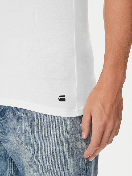 G-STAR G-STAR Conjunto de camisetas de tirantes D30333 11 Blanco Regular Fit