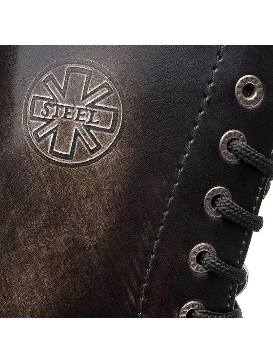 Steel Anfibi Steel 106/O/WHT/B Nero