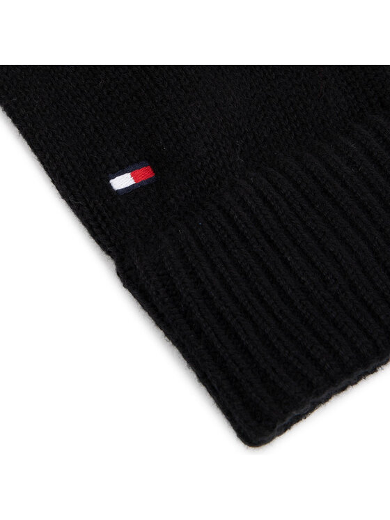 Tommy Hilfiger Conjunto de guantes y gorro Tommy Hilfiger Pima Cotton Beanie & Gloves Gp AM0AM05435 Negro