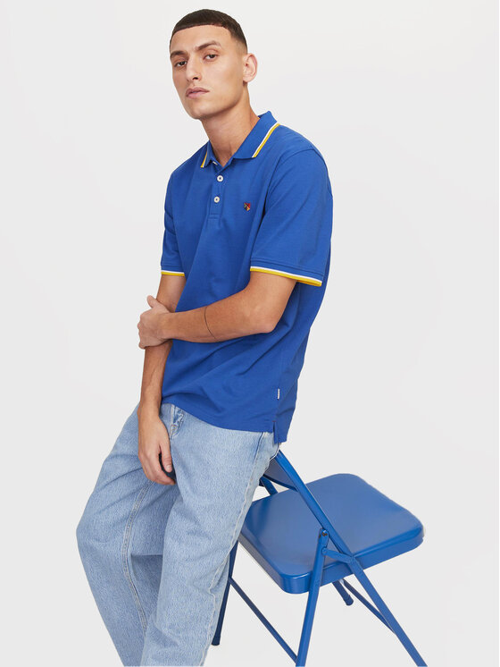 Jack & Jones Jack & Jones Поло Bluwin 12169064 Голубий Regular Fit