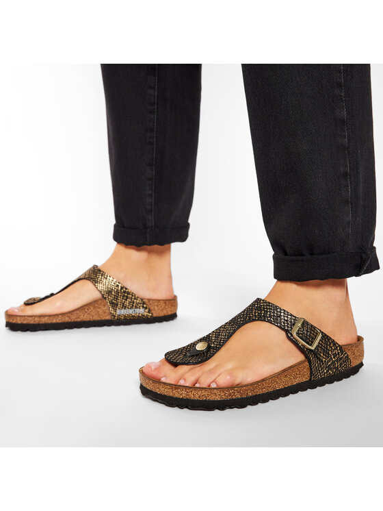 Birkenstock Japonki Birkenstock Gizeh Bs 1018664 Złoty