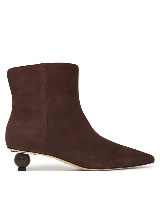 Weekend Max Mara Botki Weekend Max Mara Wkacapanna 2625796014 Brązowy ciemny