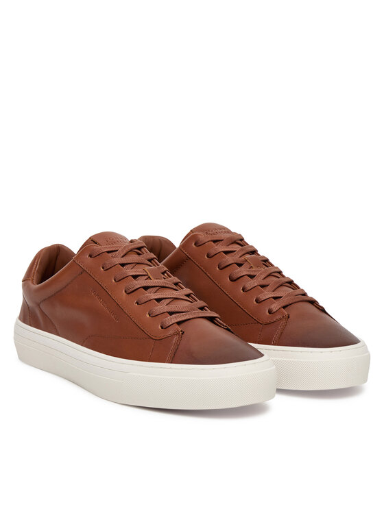 Tommy Hilfiger Sneakersy Tommy Hilfiger Premium Dress Cupsole Cognac FM0FM05771 Hnedá
