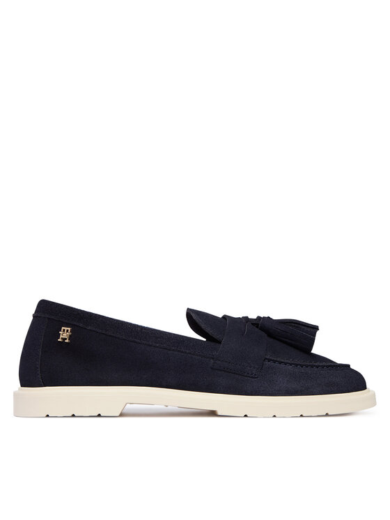 Tommy Hilfiger Mokasini Tommy Hilfiger Light Suede Tassel Loafer FW0FW09285 Mornarsko modra