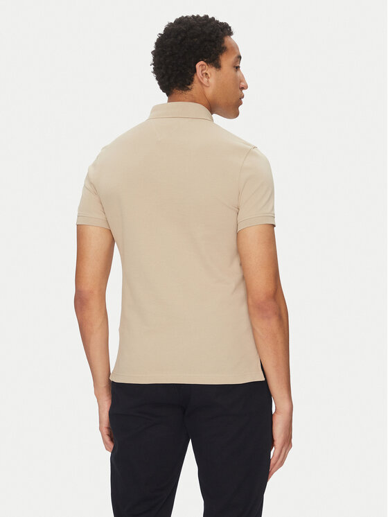 Tommy Hilfiger Tommy Hilfiger Polo 1985 MW0MW17771 Bež Slim Fit