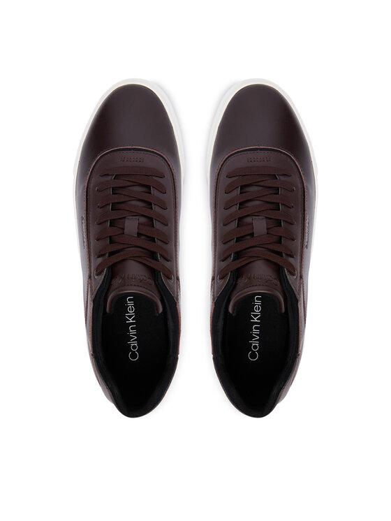 Calvin Klein Sneakersy Calvin Klein Basket Cups Oxf Lth-Neo HM0HM02204 Brązowy ciemny