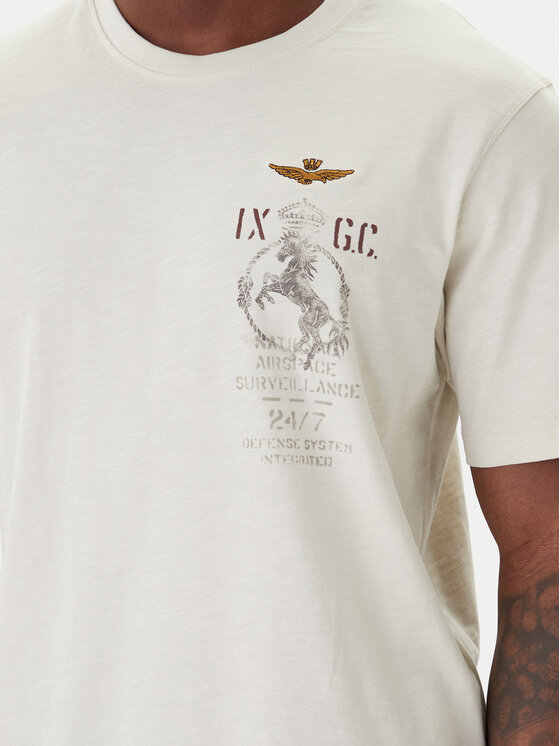 Aeronautica Militare Aeronautica Militare Camiseta 261TS2543UJ00686 Beis Regular Fit