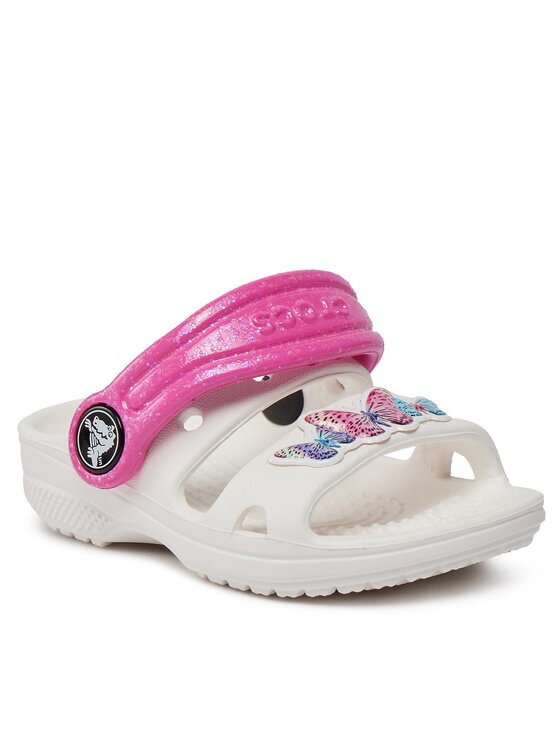Crocs Шльопанці Crocs Classic Embellished Sandal T 207803 Білий