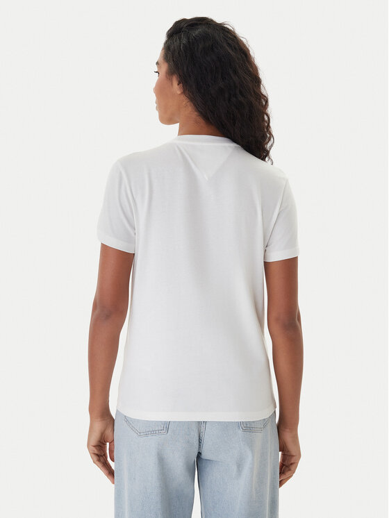 Tommy Jeans Tommy Jeans Camiseta Flag DW0DW22562 Écru Regular Fit