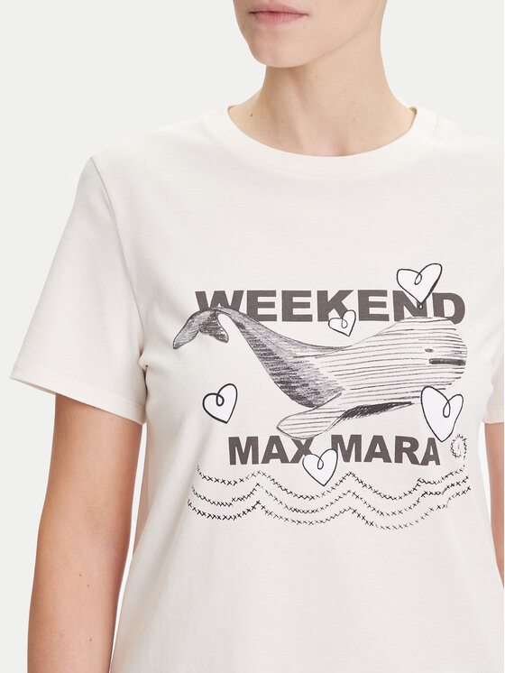 Weekend Max Mara Weekend Max Mara Футболка Guglia 2525976031 Écru Regular Fit