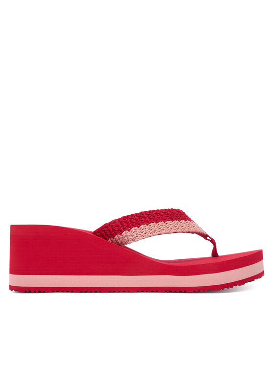 Tommy Hilfiger Žabky Tommy Hilfiger Th Wedge Crochet Summer Sandal FW0FW09420 Červená
