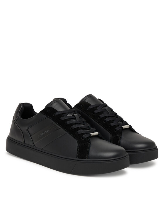 Calvin Klein Sneakers Calvin Klein Classic Cupsole Laceup Tape Lth2 YM0YM01448 Nero