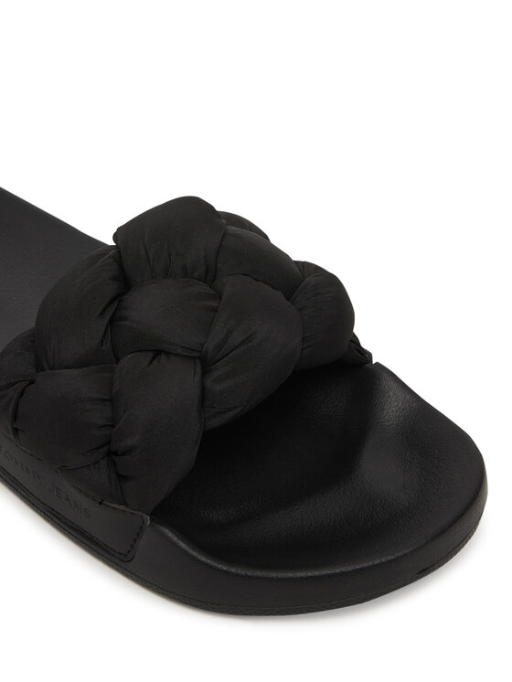 Tommy Jeans Natikače Tommy Jeans Tjw Braided Slides EN0EN02975 Crna
