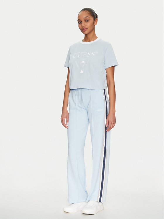 Guess Guess Marškinėliai V5GI18 I3Z14 Žydra Boxy Fit