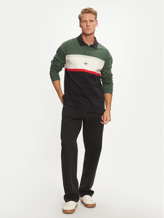 Quiksilver Quiksilver Polo Mercury Rugby AQYKT03125 Verde Loose Fit