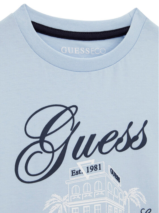 Guess Guess Футболка N6GI00 K8HM4 Блакитний Regular Fit