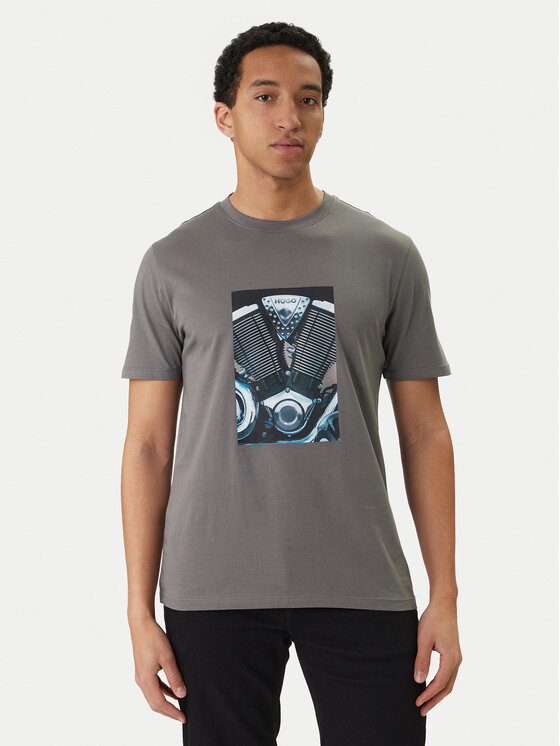 HUGO HUGO Camiseta Dostino 50557674 Gris Regular Fit