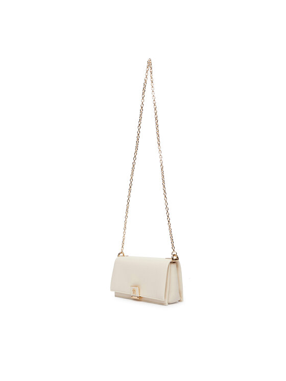 Tommy Hilfiger Дамска чанта Tommy Hilfiger Th Her Chain Crossover AW0AW17403 Екрю