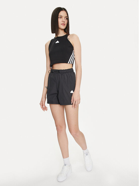 adidas adidas Топ Future Icons 3-Stripes IP1572 Чорний Slim Fit