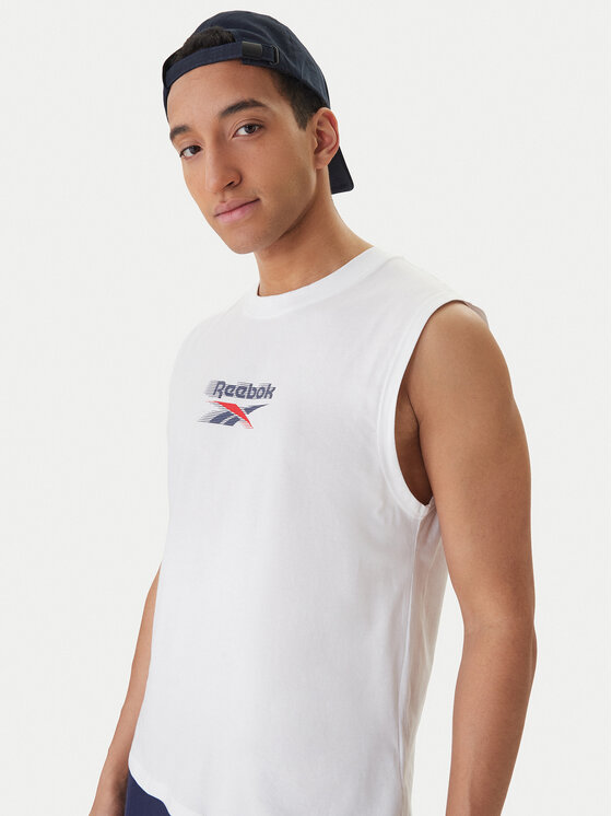 Reebok Reebok Camiseta sin mangas Bradshaw RK25560CCM Blanco Regular Fit