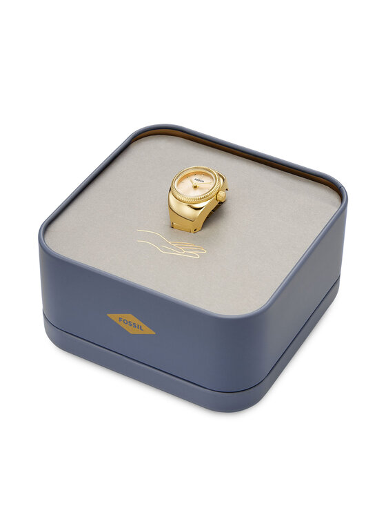 Fossil Pulkstenis Fossil Ring Watch ES5246 Zelta