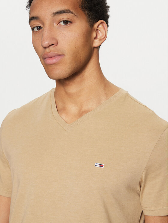Tommy Jeans Tommy Jeans Majica Jaspe DM0DM20364 Bež Slim Fit