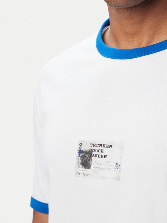 HUGO HUGO Camiseta Nurangler 50566025 Blanco Sharp Fit