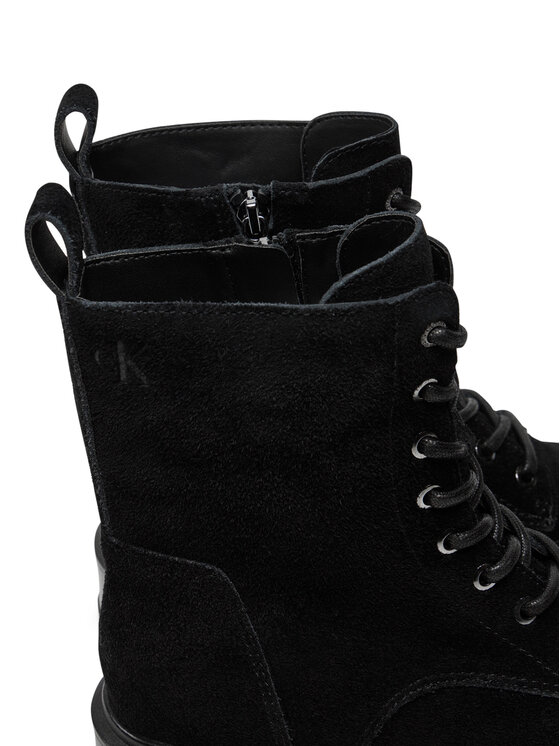 Calvin Klein Jeans Туристически oбувки Calvin Klein Jeans Flatform Zip Laceup Mg S YW0YW01554 Черен