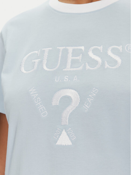 Guess Guess Футболка V5GI18 I3Z14 Блакитний Boxy Fit